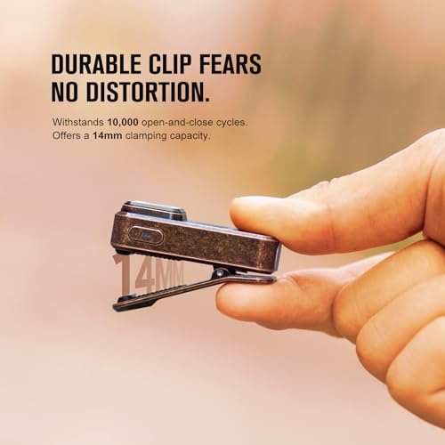 Rechargeable EDC Flashlight 300 Lumens Compact Pocket Clip Light with USB C Charging L741