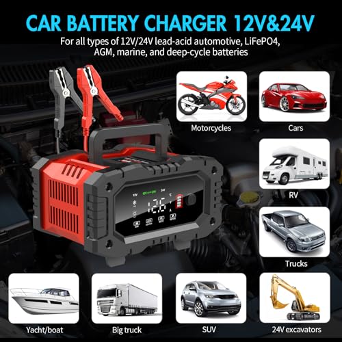 20A 12V/24V LiFePO4 Lead Acid Fully Automatic Battery Charger J498