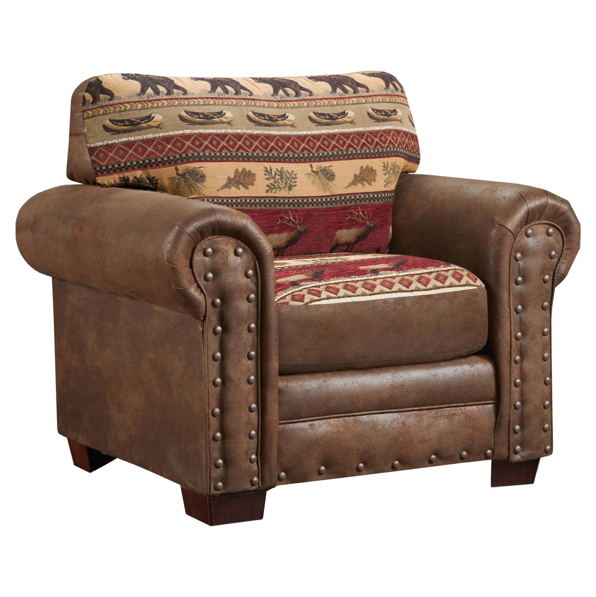 4-piece Microfiber Sofa Set in Brown U211