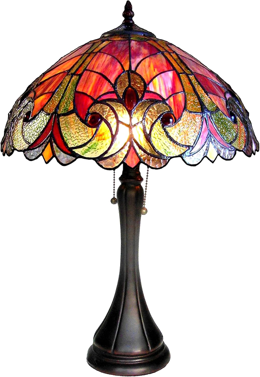 2 Light Victorian Table Lamp 16" Shade K896429
