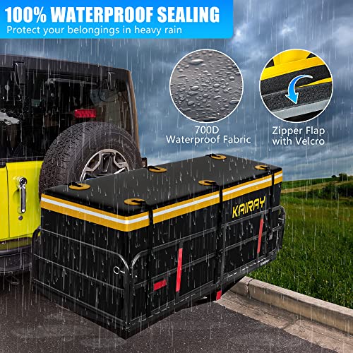60"x24"x14.4" Folding Hitch Mount Cargo Carrier for 2" Receiver M995