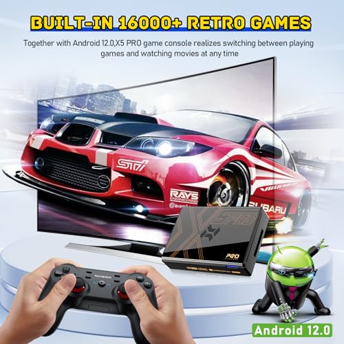 Retro Game Console with 16000+ Games, 8K UHD Output, Wireless Controllers W351