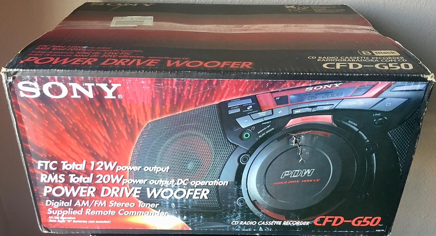 Portable AM/FM/CD Cassette Boombox H61232