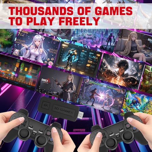 256GB Wireless Retro Gaming Console with 2.4GHz Wireless Controllers M72906