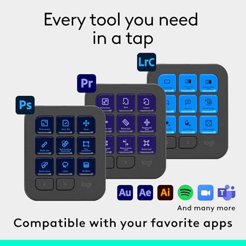 9 Customizable LCD Keys Control Dial for Graphic Design - Graphite L503