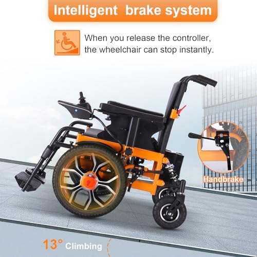 Foldable Electric Wheelchair with Dual Motor, Supports up to 330 lbs E10804