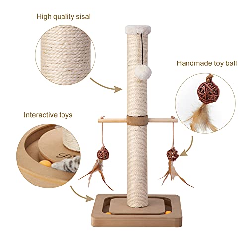 31in Sisal Cat Scratching Post with Perch R590