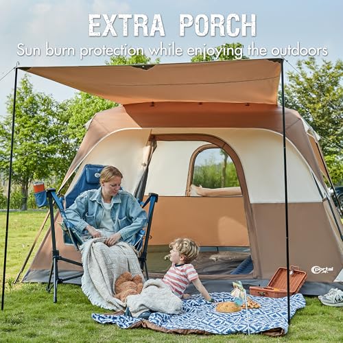 6 Person Camping Tent with Porch U657202