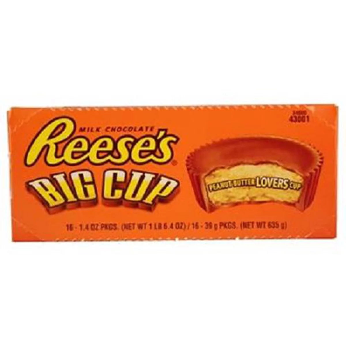 Peanut Butter Big Cups Count 16 (1.4 oz) Chocolate Candy B223465