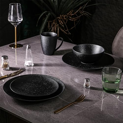 16-Piece Porcelain Dinnerware Set, Service for 4, Blue S2907