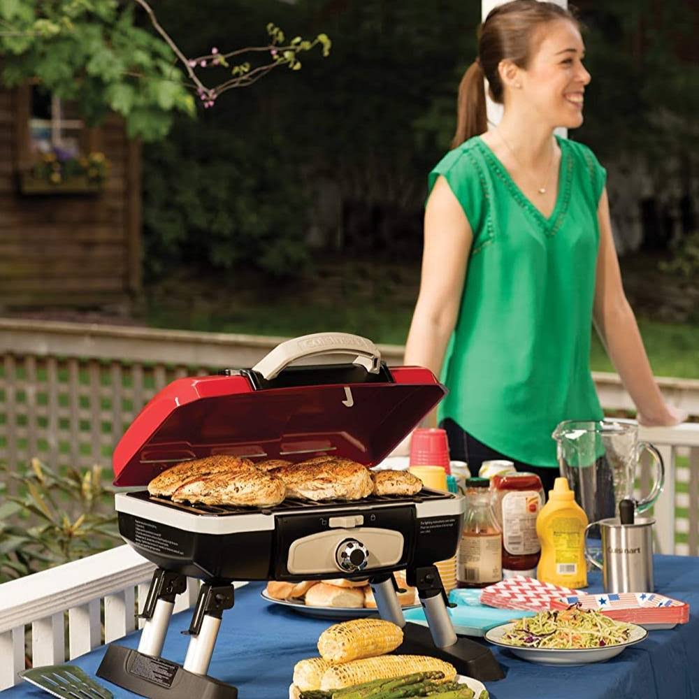 Red Portable Tabletop Gas Grill F525388