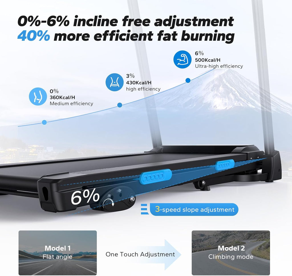 Foldable 2 in 1 Treadmill with 6% Incline P78455