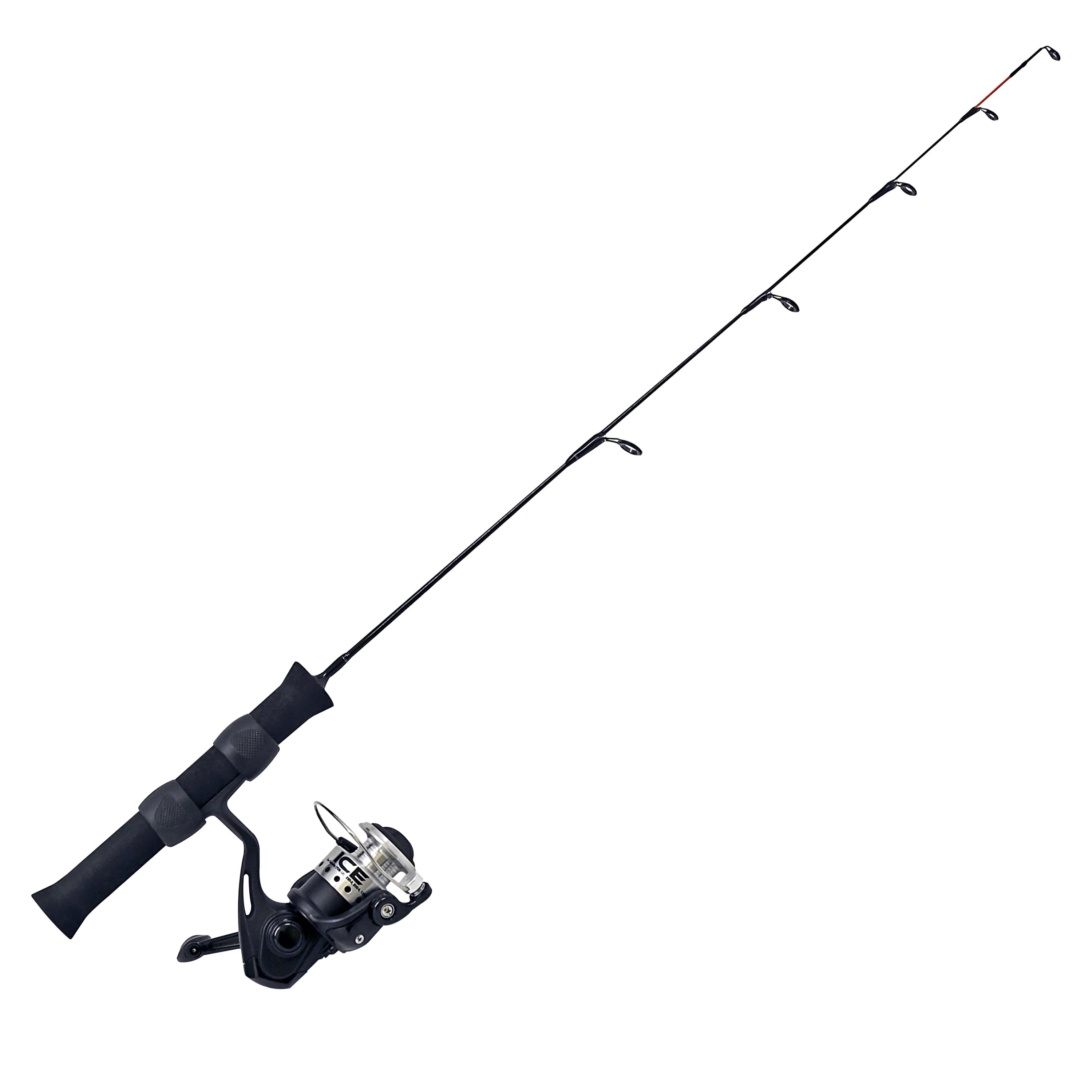 Solid Carbon Rod Ice Fishing Reel and Rod Combo with Aluminum Spool O565