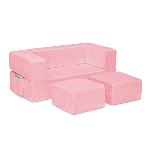 Grey Modular Foam Sofa with 2 Ottomans T6705