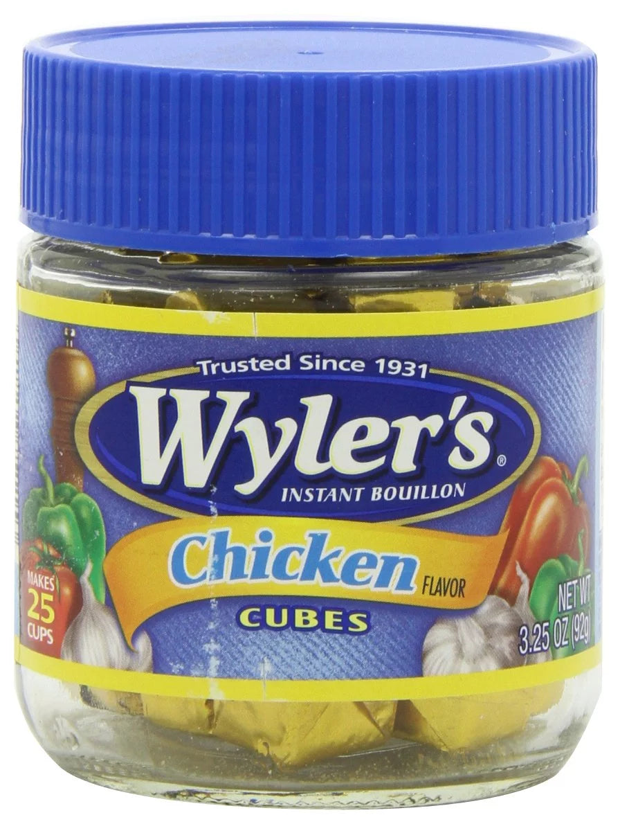 3.25 OZ Chicken Instant Bouillon Cubes Jar (Pack of 6) Y176318