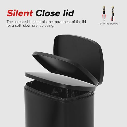 White 13 Gallon Stainless Steel Step Waste Bin Q227705