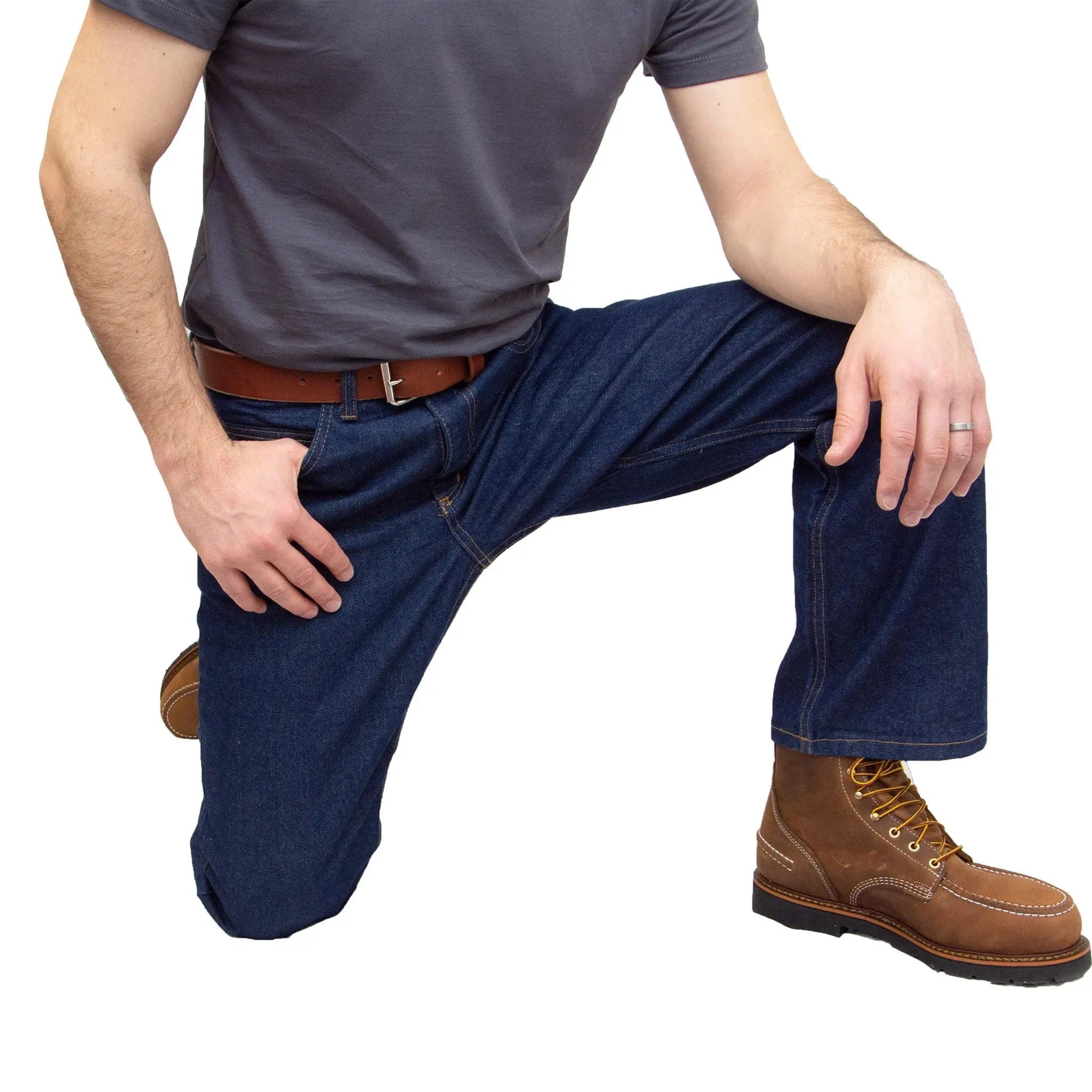 Discontinued Sizes - AA701D - Men's Boot Cut Jean with Gusset - Dark Stonewash