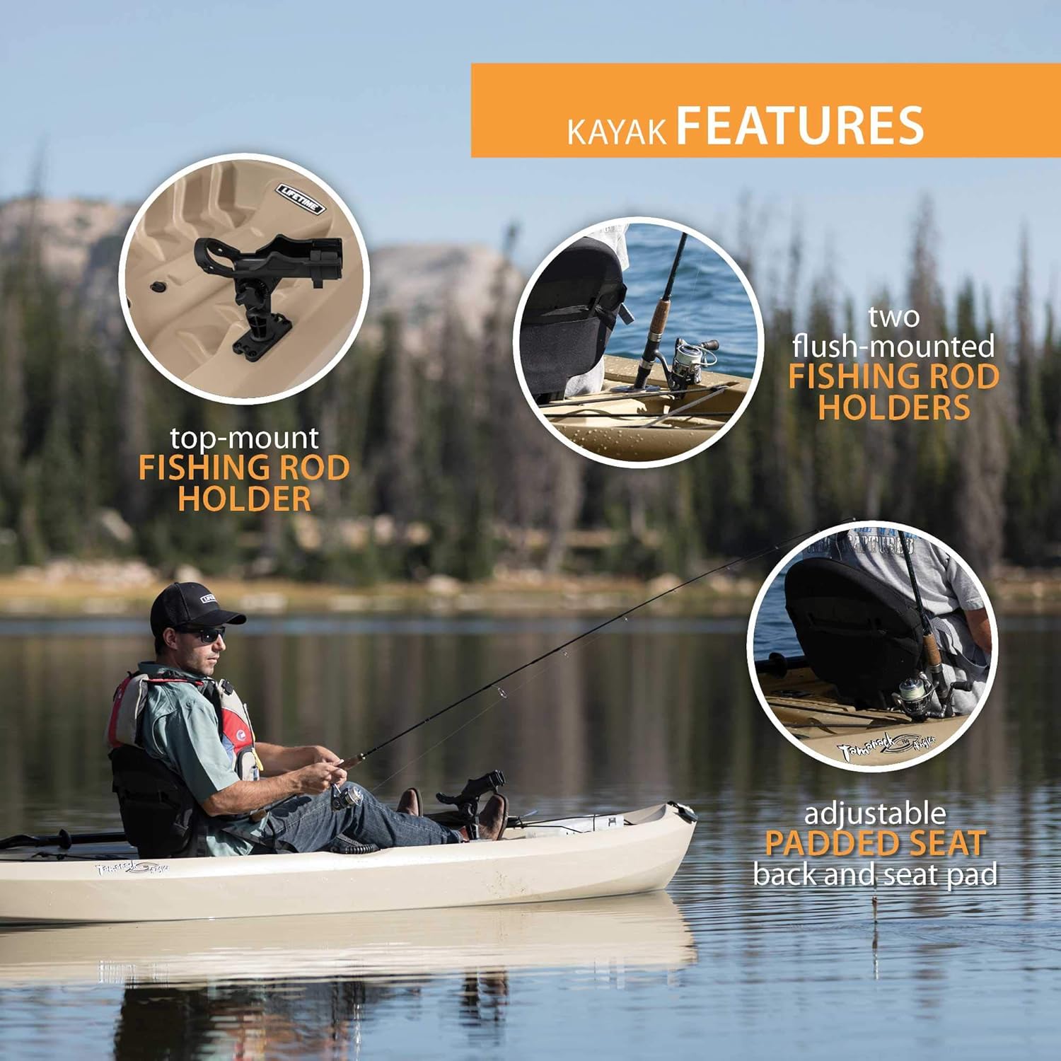 2 Pack Fishing Kayak with Paddles D80441