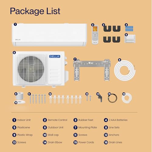 Wifi Mini Split AC Inverter Air Conditioner with Heat Pump E774