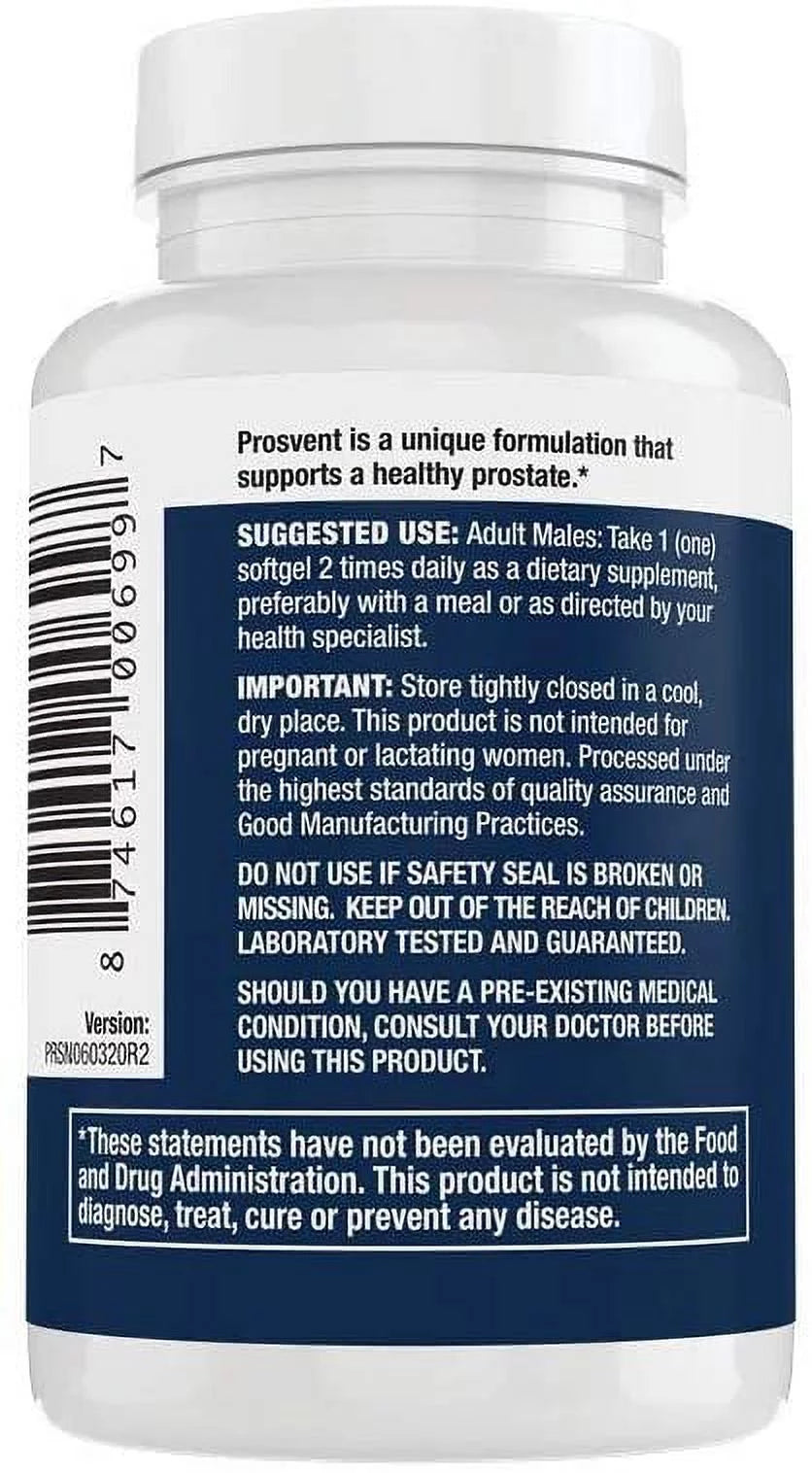 Natural Prostate Health Supplements with Saw Palmetto, Pygeum, Lycopene, Stinging Nettle, Beta Sitosterol, Pumpkin Seed Oil, 1 Month Supply R48799