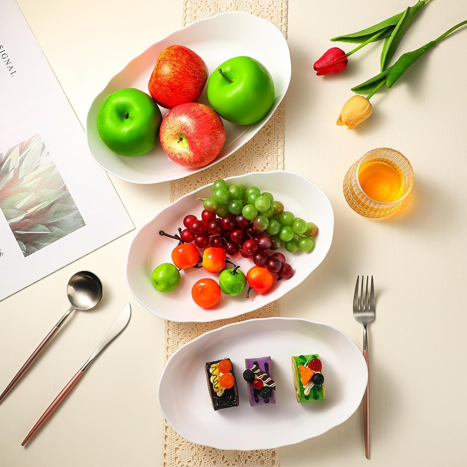 3 Tier Acrylic Fruit Bowl with Metal Rack P9891