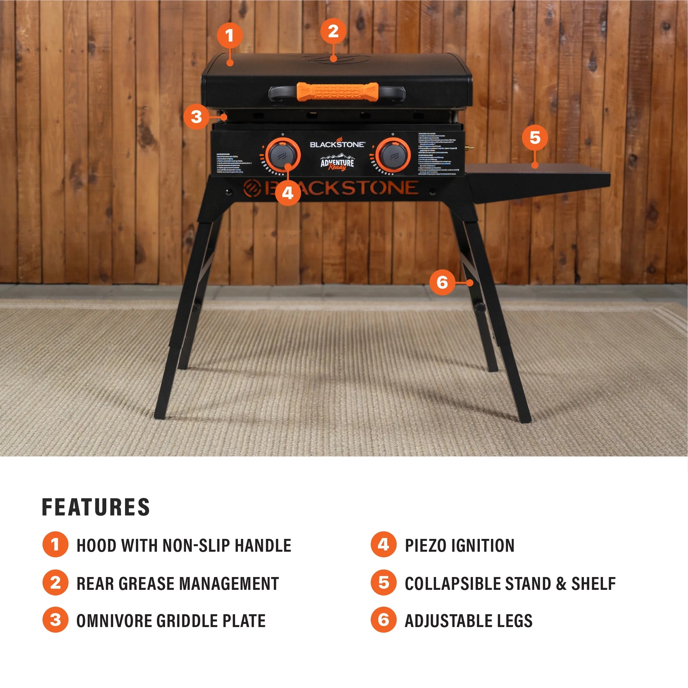 22 Propane Griddle with Stand and Adapter Hose U5791