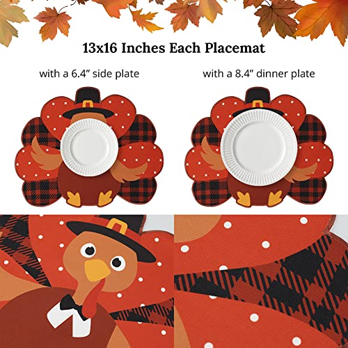 Set of 4 Burlap Christmas Placemats O917672