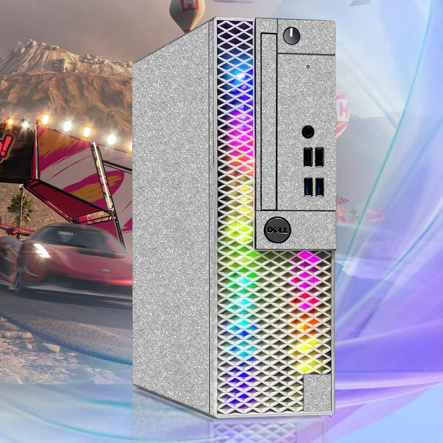 RGB Gaming Desktop Computer, Intel Quad Core I5-6500, GeForce GT 1030 2G GDDR5, 32GB Memory, 1T SSD, Win 10 Pro F285