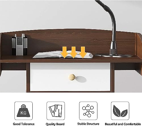 Wood Stand Floor Standing Podium with Storage Shelf I514001
