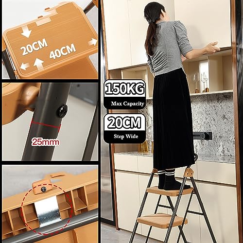 3 Step Folding Ladder with Non-Slip Pedals P6691