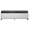 1 Door 3 Drawer Accent Cabinet, Faux Wave/Graphite Z28955