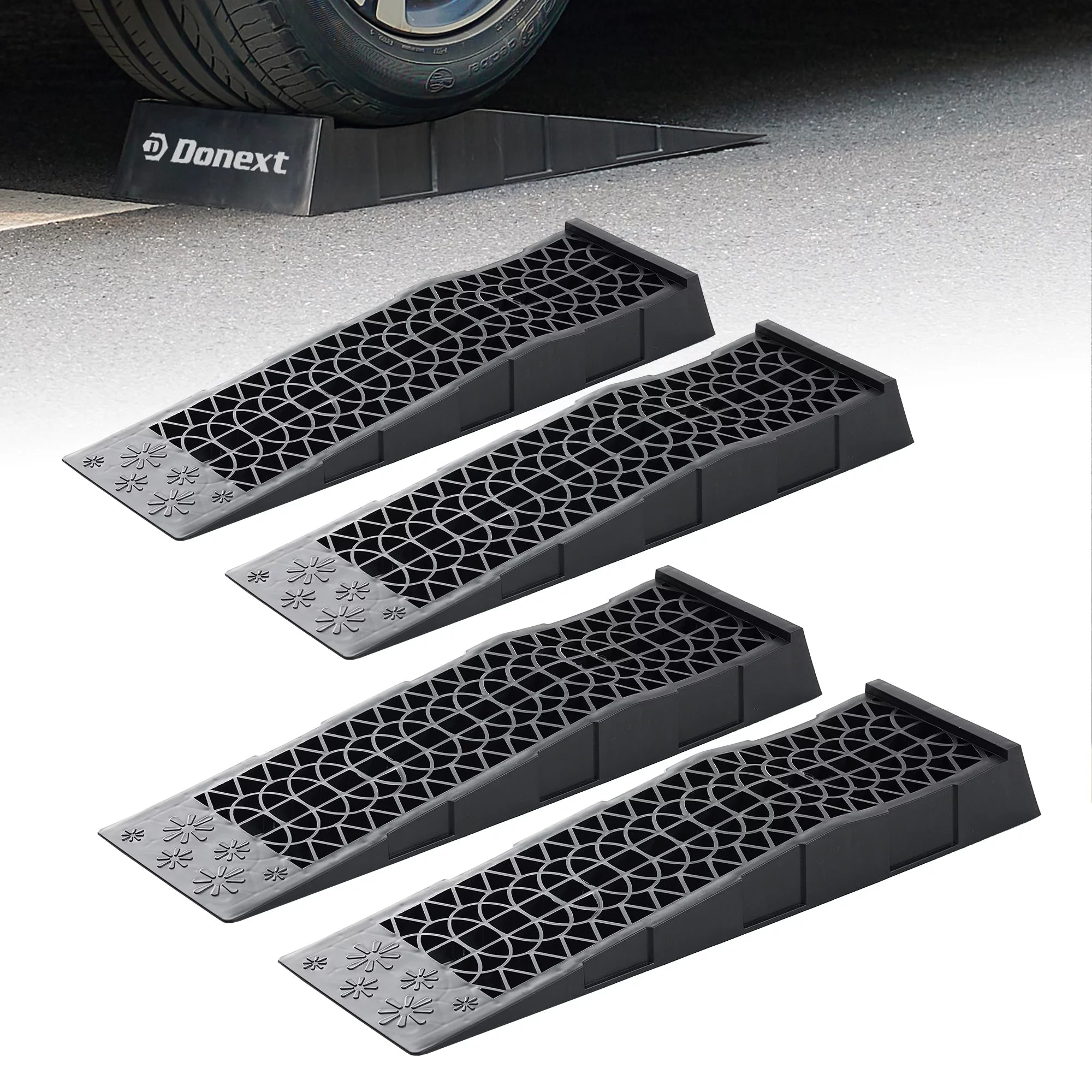 6 Ton Heavy Duty Plastic Car Service Ramps 4 Pack S89599