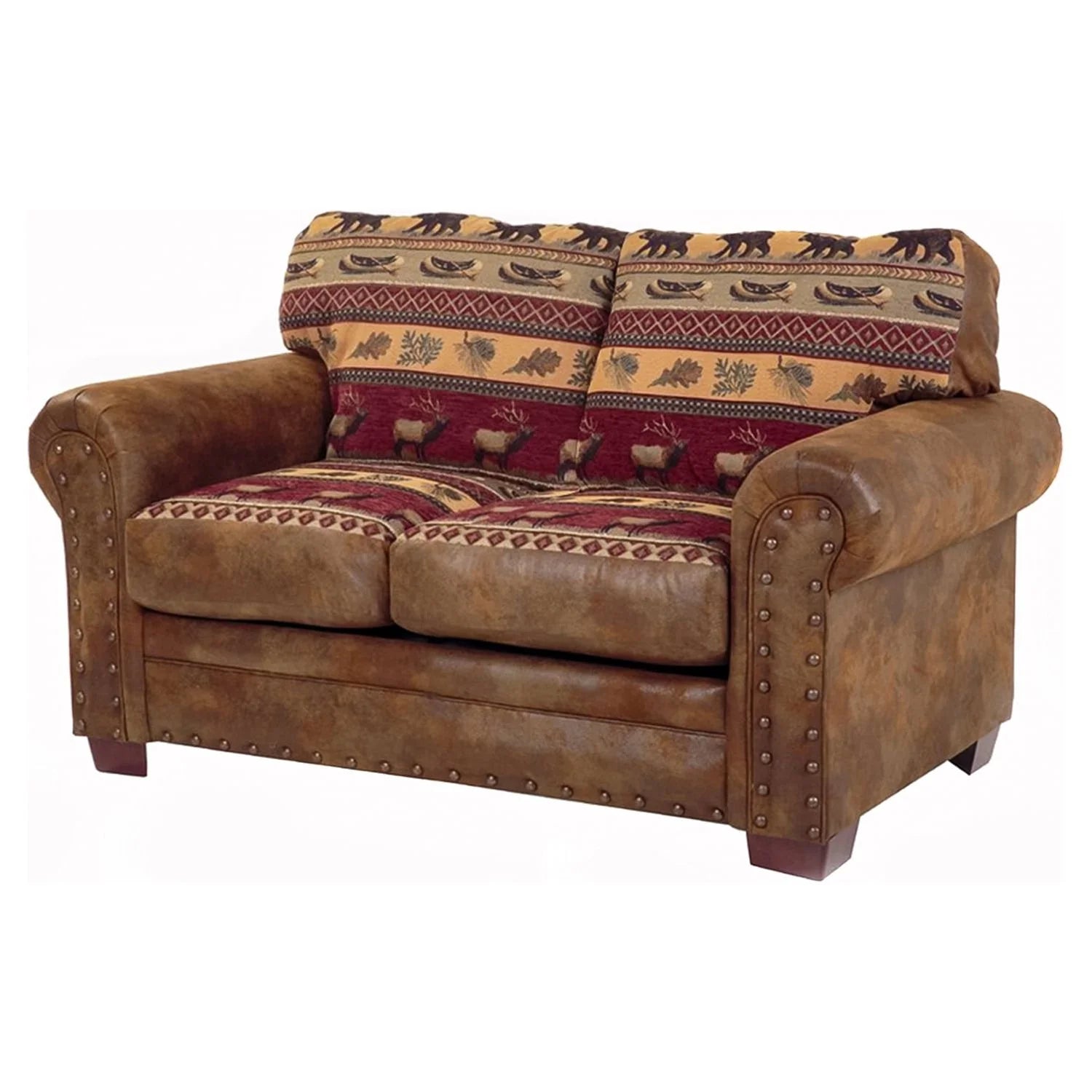 4-piece Microfiber Sofa Set in Brown U211