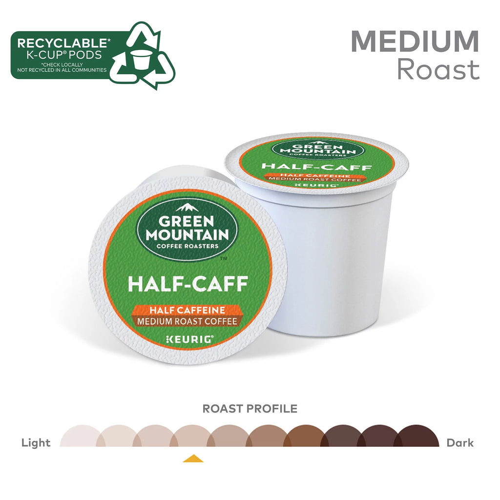 Half Caff Medium Roast Coffee K-Cup Pods, 48 Count D557745