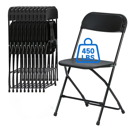 10 PCS White Plastic Folding Chairs V59731
