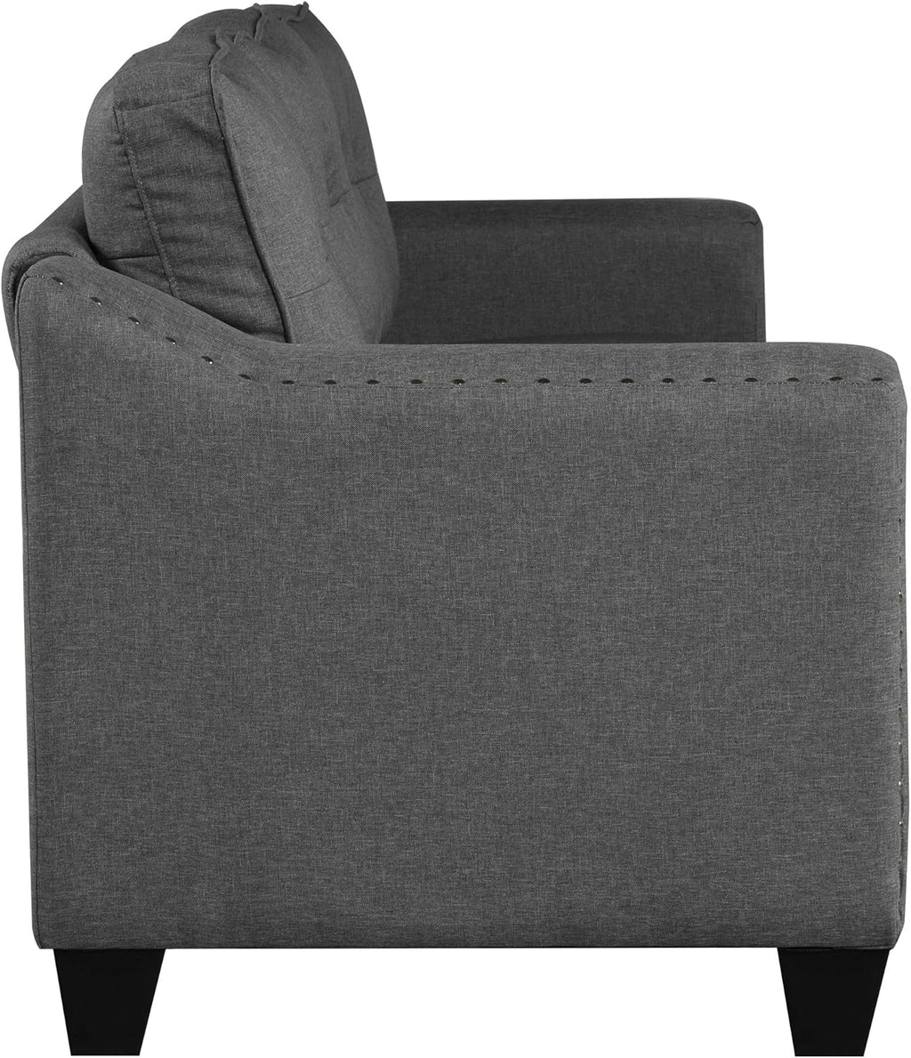 Retro Gray Linen Fabric 3 Piece Sofa Set Q666