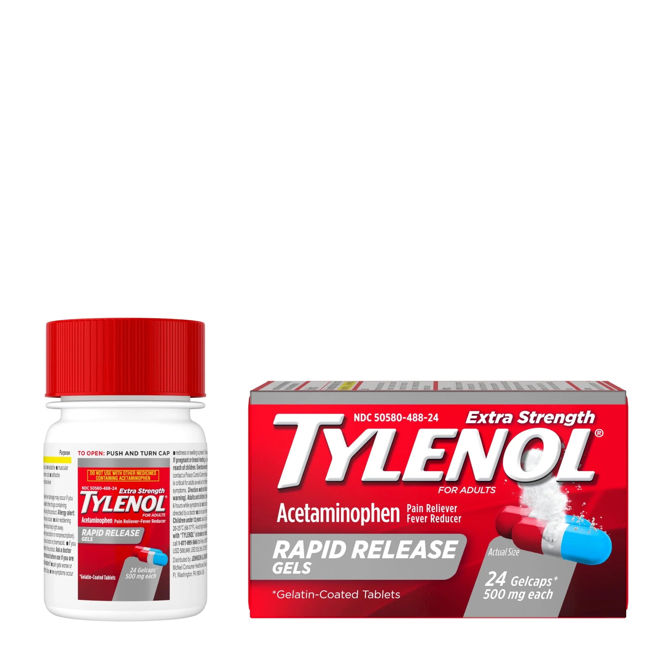 Extra Strength Acetaminophen Rapid Release Gels, 100 ct T5094