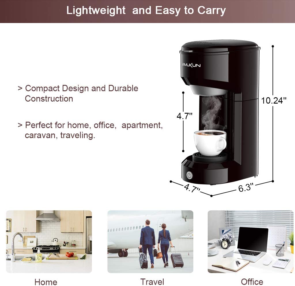 Mini Size Black Single Serve Coffee Maker N99686