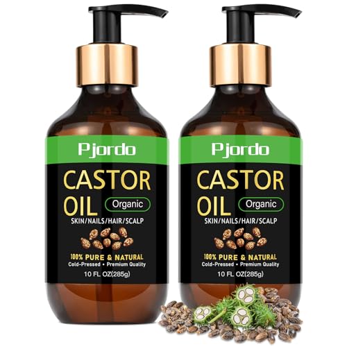 20 fl. oz Organic Cold Pressed Unrefined Pure Castor Oil J202