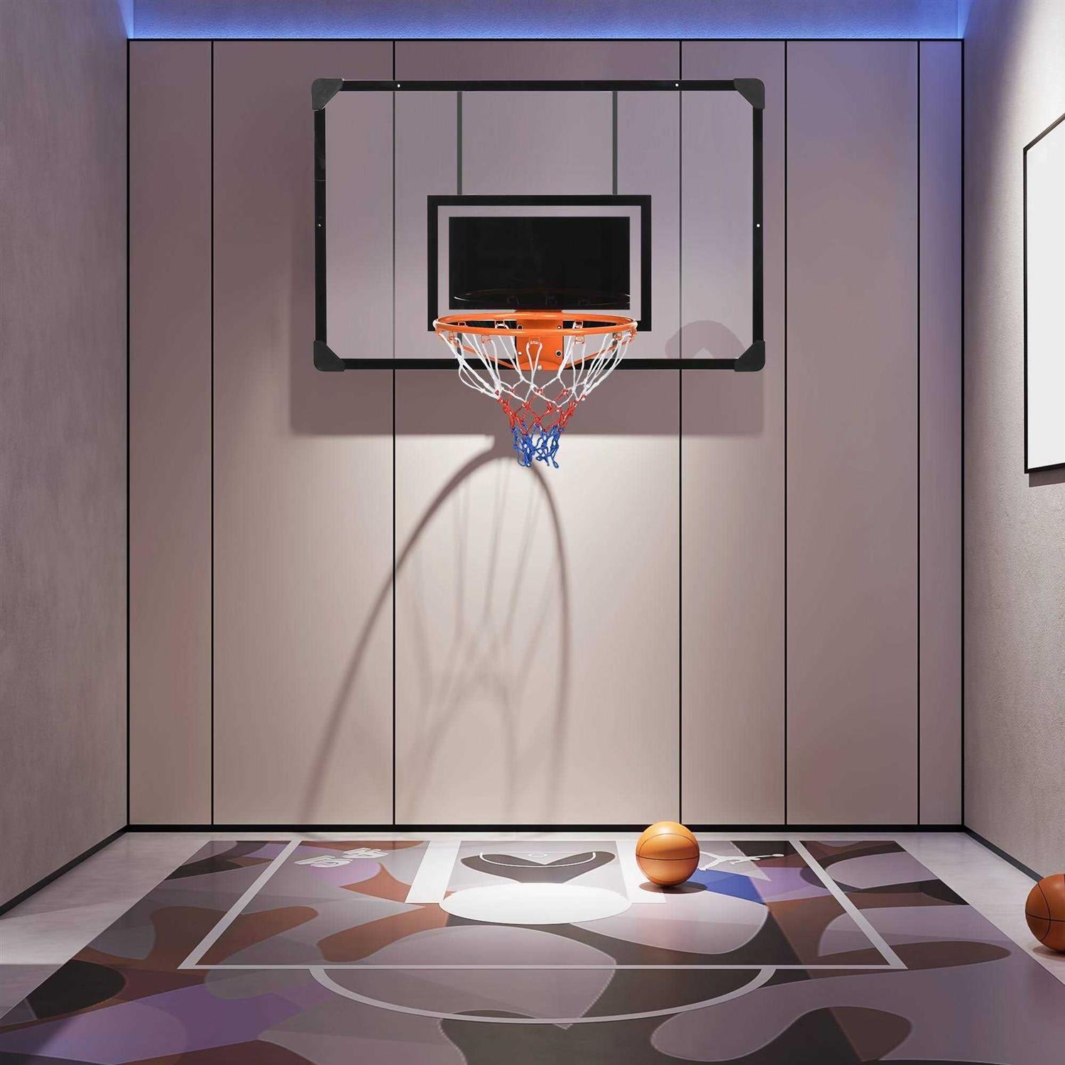 Wall Mounted Basketball Hoop with Shatter Proof Backboard Y969817