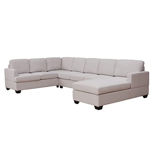 Beige U-Shape Sectional Sofa B6711