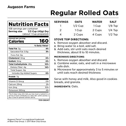 10 Pound Pail Regular Rolled Oats Y87240