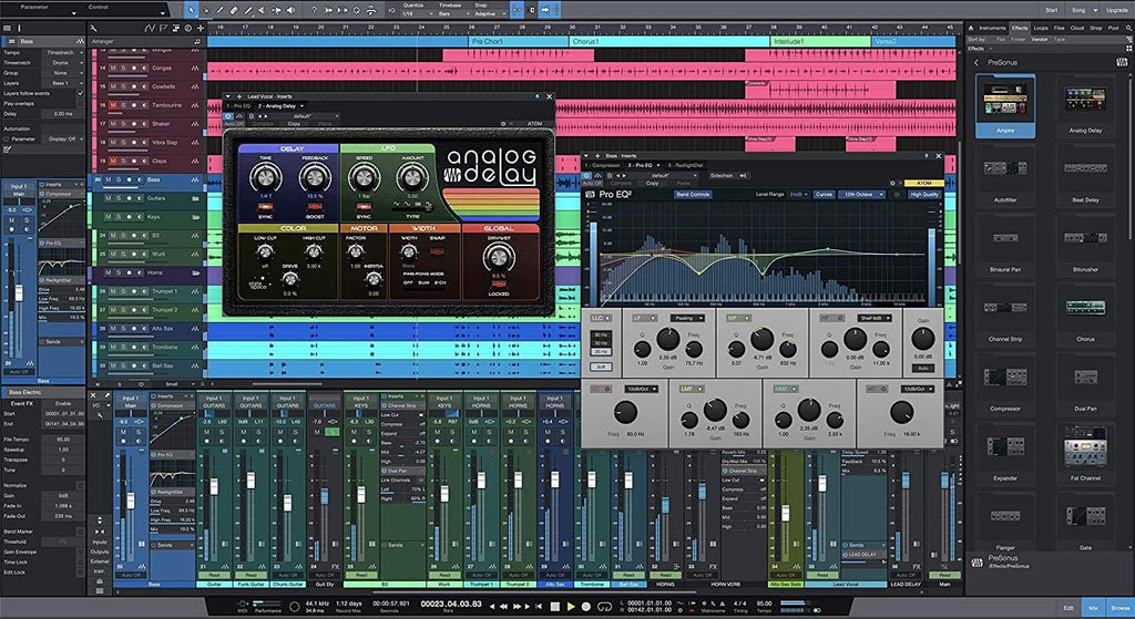 Audio Interface with Studio Monitors and Cables W2708
