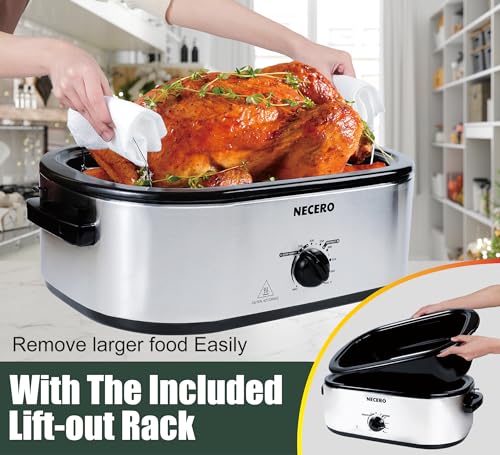 22Qt Electric Roaster Oven with Glass Lid and Removable Pan P789858