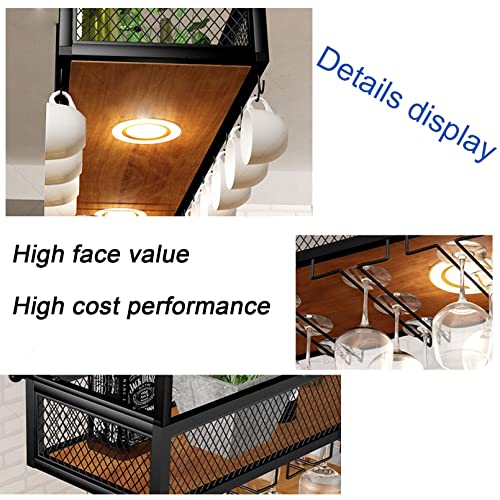 Hanging Wine Rack, 1-layer Wrought Iron Shelving P8520