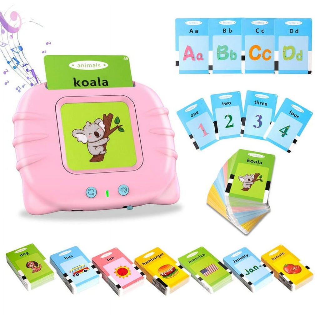 Pink Talking Flash Cards Toddler Toys G564