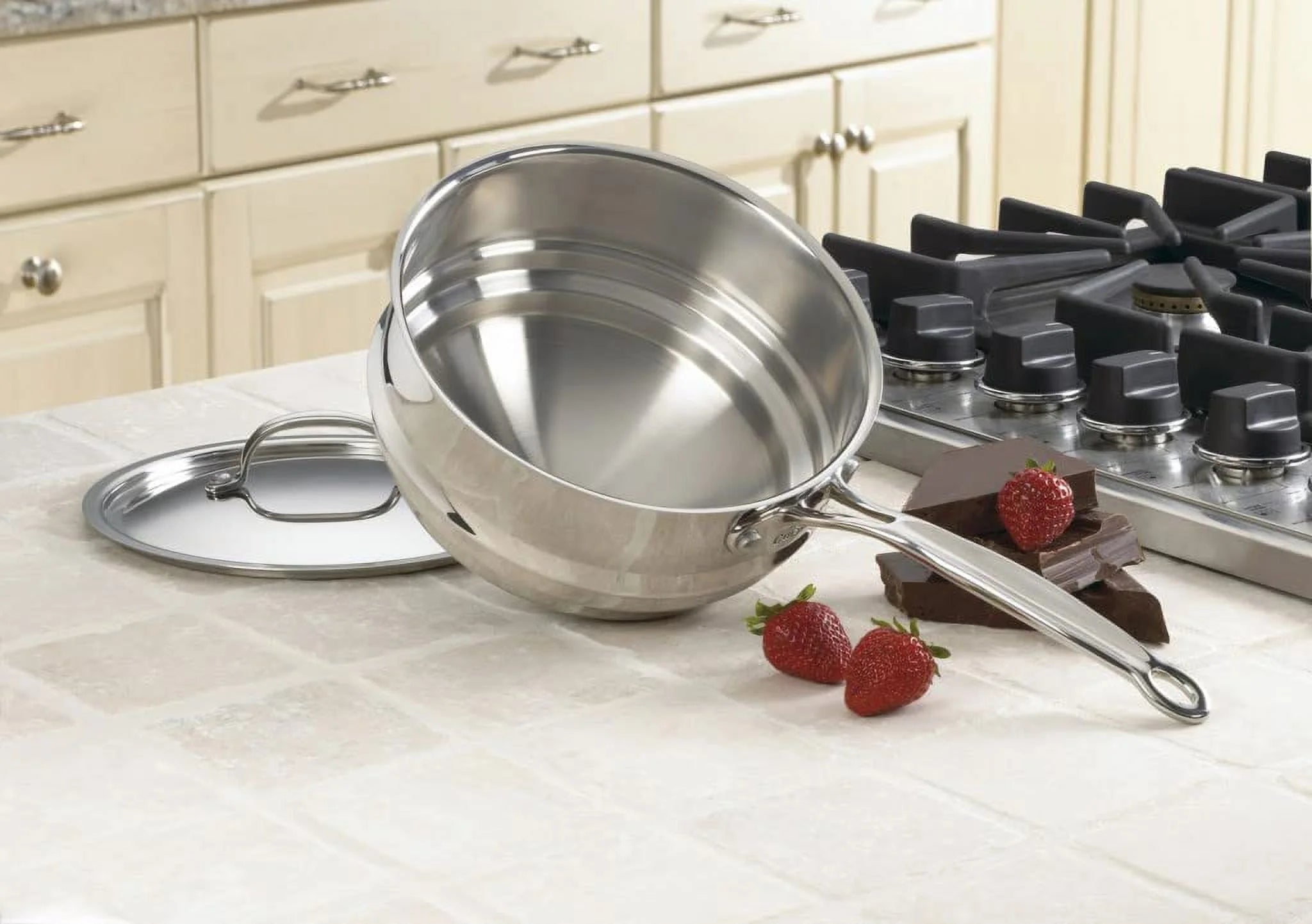 Stainless Double Boiler with Cover D9563