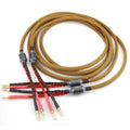 8.20ft 2.5m Nylon Braid Gold Plated Speaker Cable with 8 Banana Plugs Q196