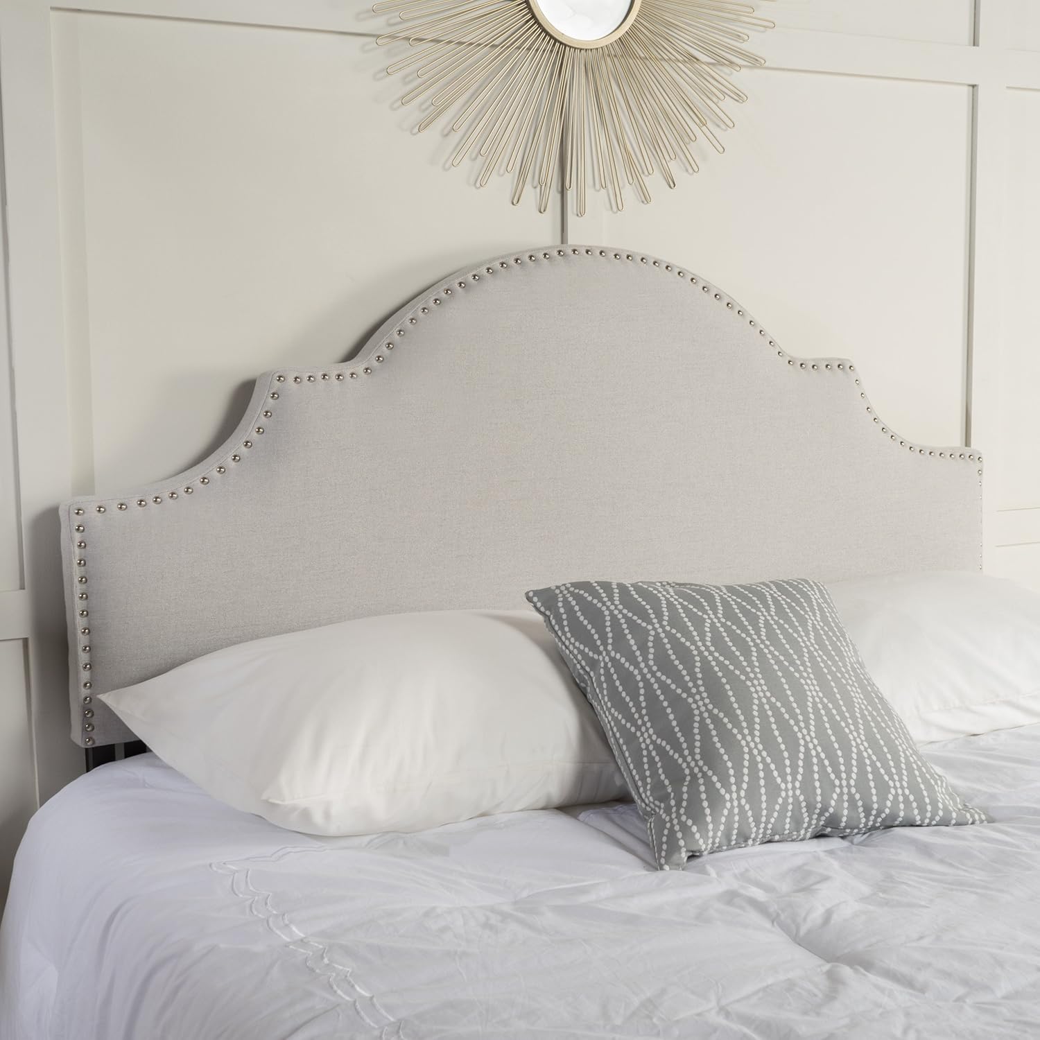 Light Grey Upholstered Headboard J55750