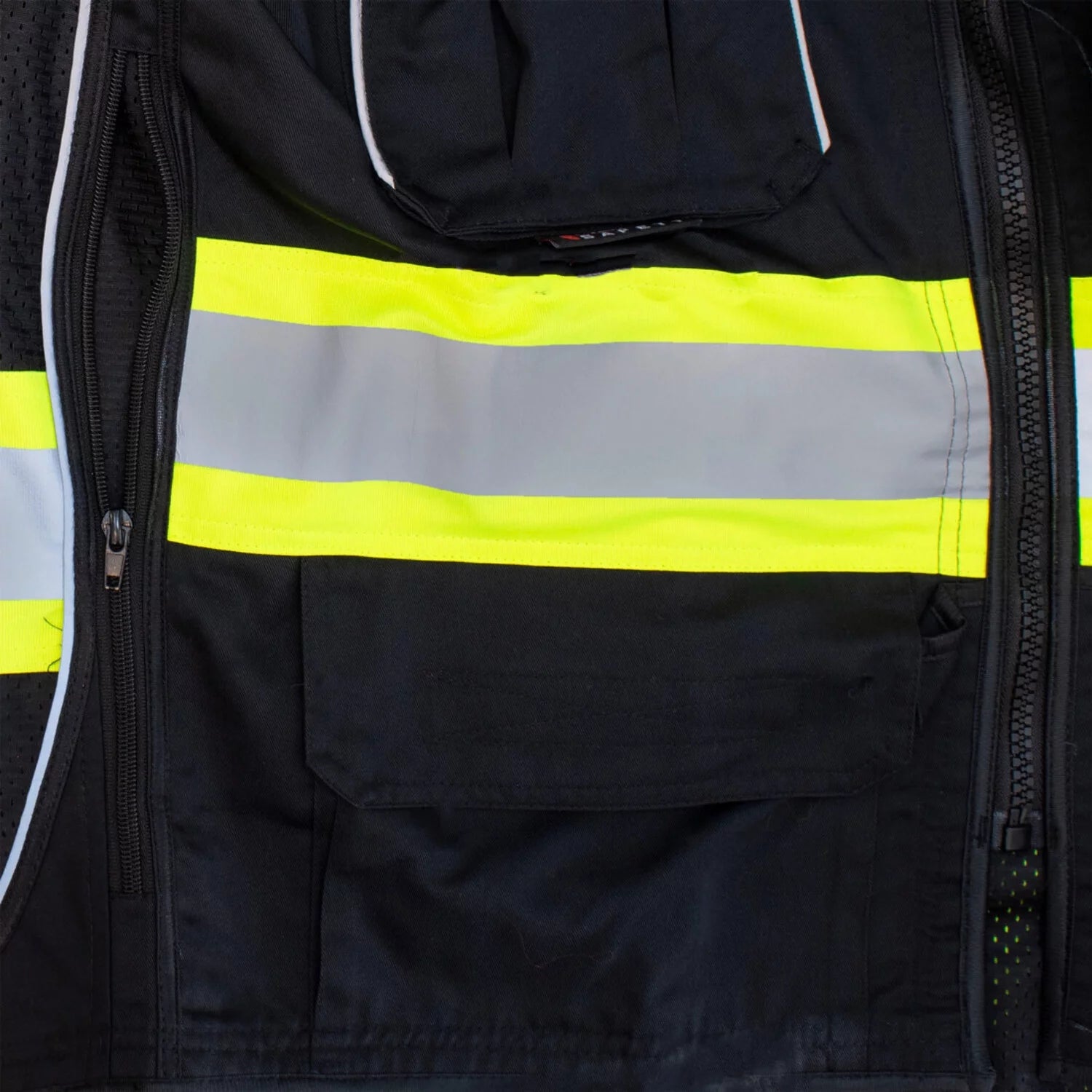 Black Surveyors Class 1 Vest with Tablet Pocket B919